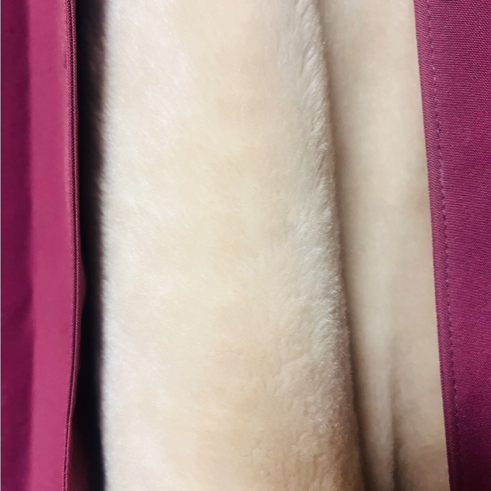 vintage Misty Harbor rain or trench coat,  burgundy color size 6 petite NWT - Picture 8 of 10